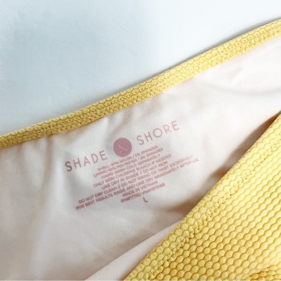 SHADE AND SHORE HIGH WAIST HIGH LEG EXTRA CHEEKYBIKINI BOTTOM LARGE NEW - Picture 3 of 5